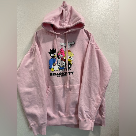 SANRIO Hello Kitty Friends My Melody Kuromi Character Hoodie Hooded Sweatshirt L - Picture 1 of 8